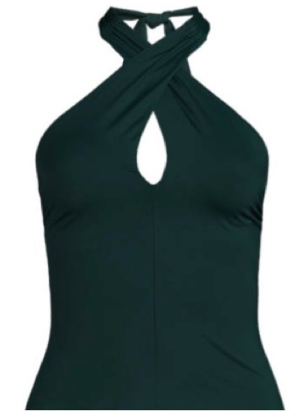 Lands' End Criss Cross halter Tankini Top